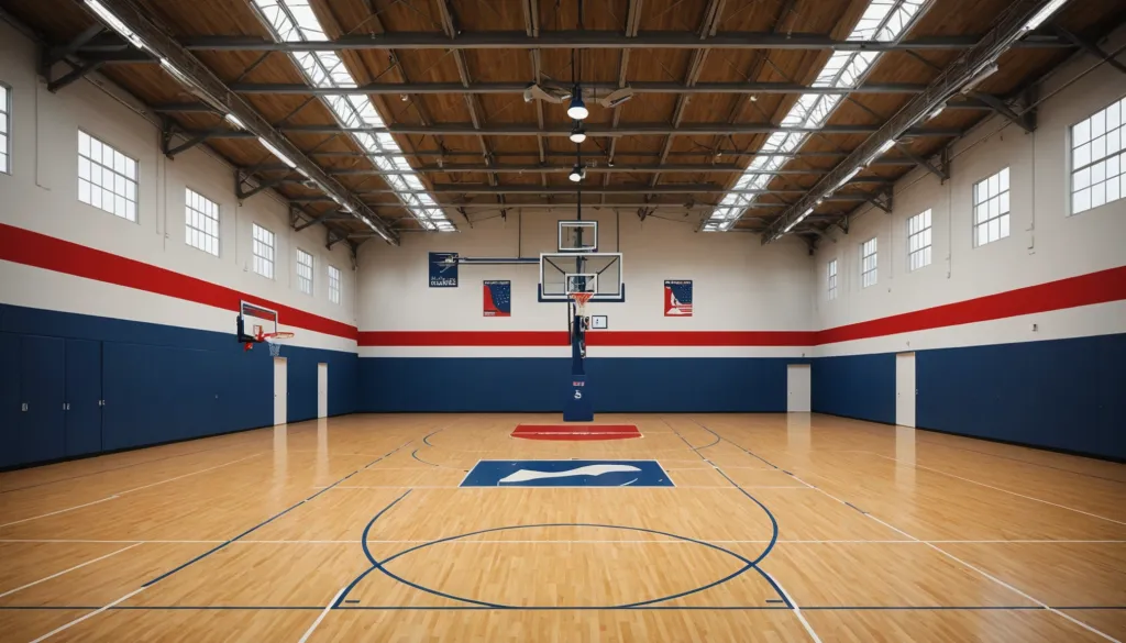 Зал для игры в баскетбол - Минимальная высота потолка для баскетбольной площадки по нормам